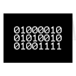 CARTÃO BINÁRIO BRO GREETING