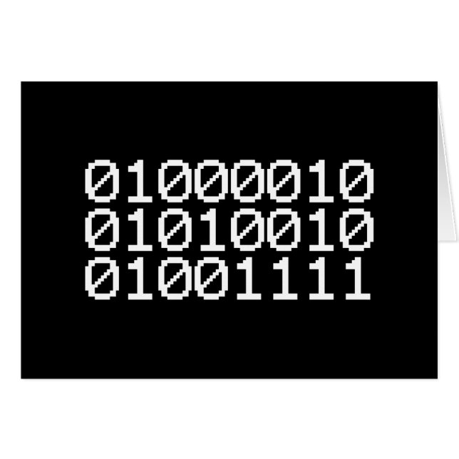 CARTÃO BINÁRIO BRO GREETING (Frente Horizontal)