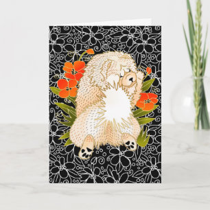 Cartão BINDI MINGSIE cream chow  greeting cards