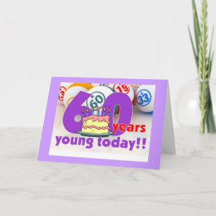 Cartão Bingo cards - 60th birthday