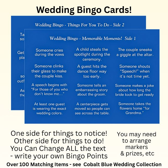 Cartão BINGO de casamento! Jogo para convidados (Criador carregado)