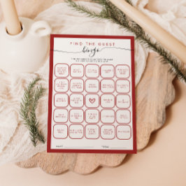 Cartão Bingo de Chá de panela de Natal