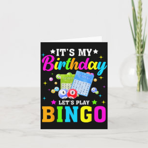 Cartão Bingo É Meu Aniversário Vamos Jogar Bingo Vintage