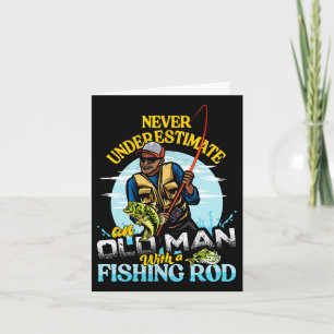 Cartão Bipoc B Pesca Aniversário Tee Nunca Subestima O