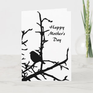 Cartão Bird on a Branch Mothers Day