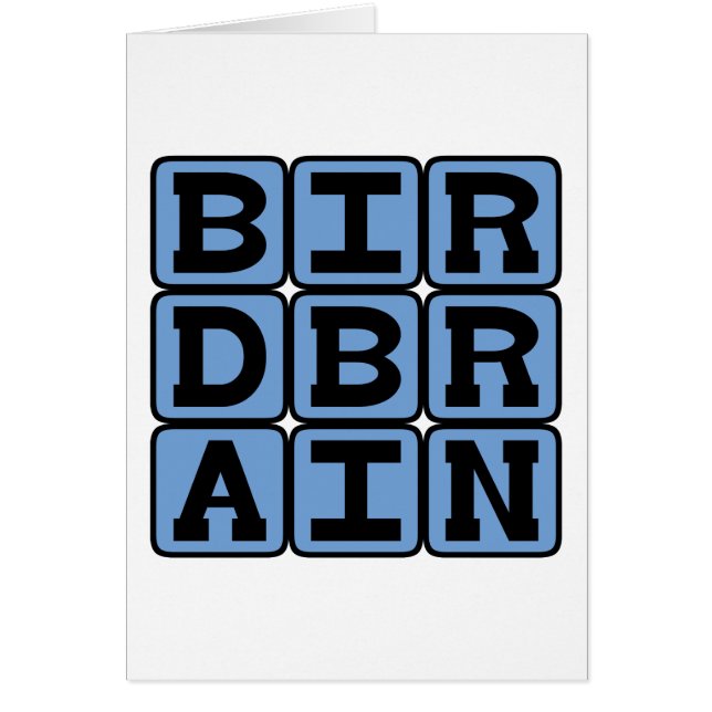 Cartão Birdbrain, observador de aves (Frente)