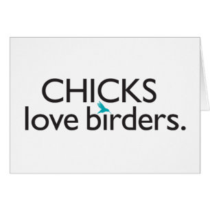 Cartão Birders do amor dos pintinhos