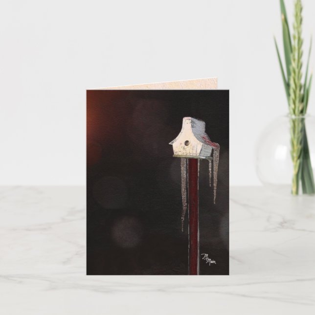 Cartão Birdhouse pequeno catita (Frente)