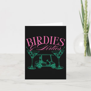 Cartão Birdies And Dirties Golf Birthday Dirty Martini Ta