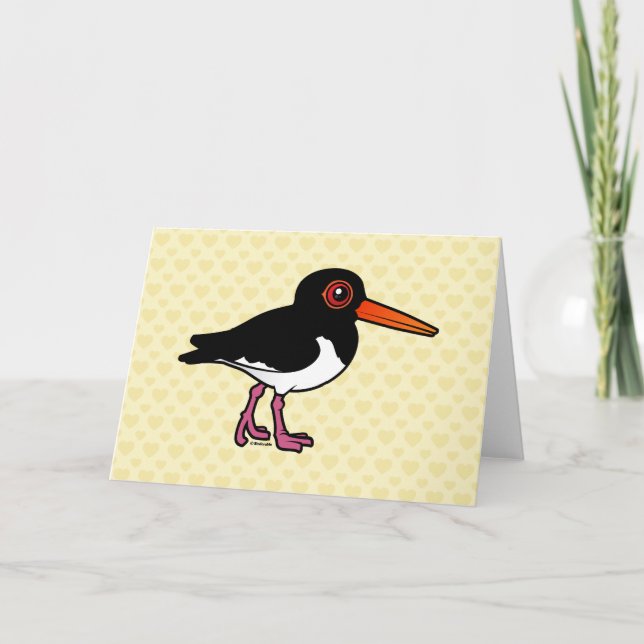 Cartão Birdorable Pied Oystercatcher (Frente)