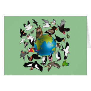 Cartão Birdorables em todo o mundo