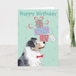 Cartão Birthday apresenta Aussie