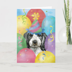 Cartão Birthday Balloons English Cocker Spaniel Card