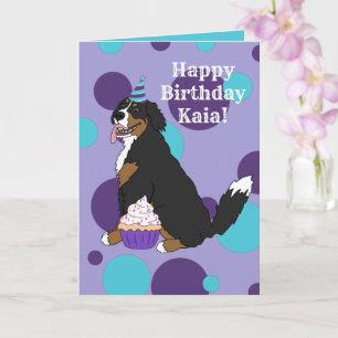 Cartão Birthday Bernese Mountain Dog