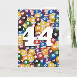 Cartão Birthday Billiard Balls Para O Aniversário De 44