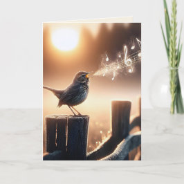 Cartão Birthday Bird Singing