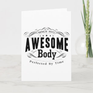 Cartão Birthday Born 1975 Awesome Body