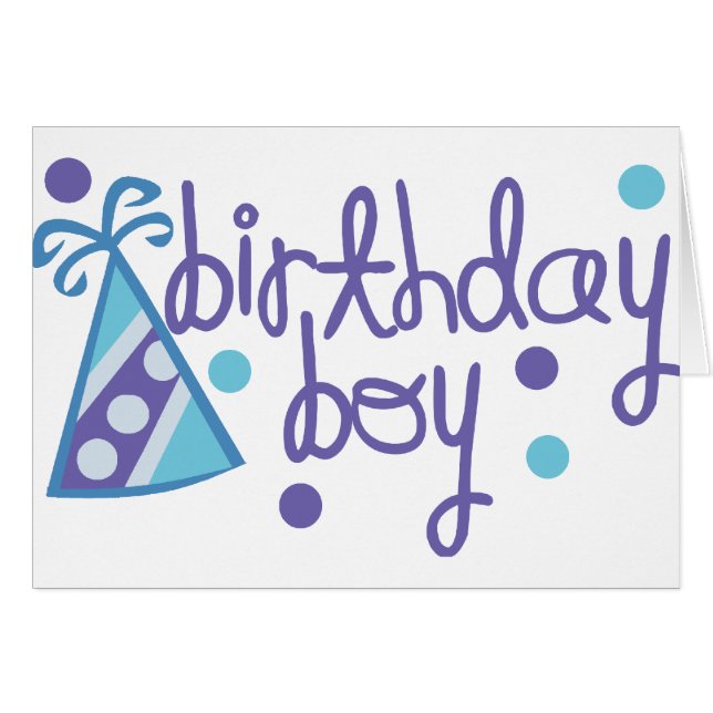 Cartão Birthday Boy (Frente Horizontal)