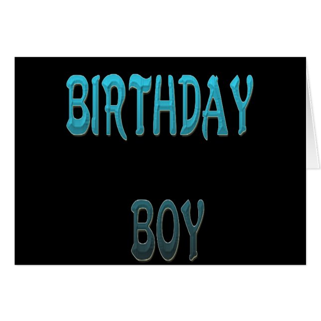 Cartão Birthday Boy (Frente Horizontal)