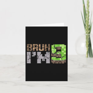 Cartão Birthday Boy 9th Bruh Im 9 Anos Antiga Gamer Pixel