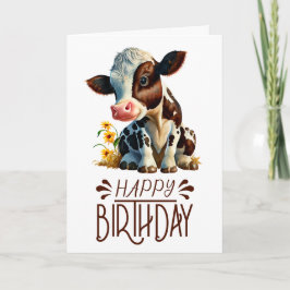 Cartão Birthday Boy Daisy Cow