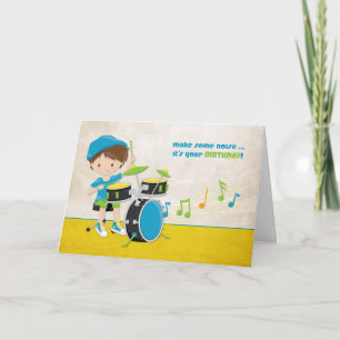 Cartão Birthday Boy, Drummer, Música