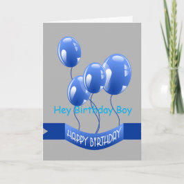 Cartão Birthday boy greeting card