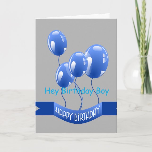 Cartão Birthday boy greeting card (Frente)