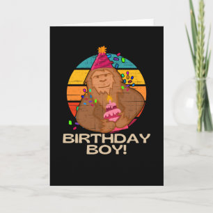 Cartão Birthday Boy Little Bigfoot