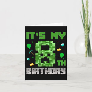 Cartão Birthday Boy Shirt É O Meu 8º Jogo De Vídeo De Ani