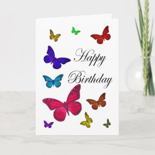 Cartão Birthday Butterflies