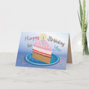 Cartão Birthday Cake - Greeting Card