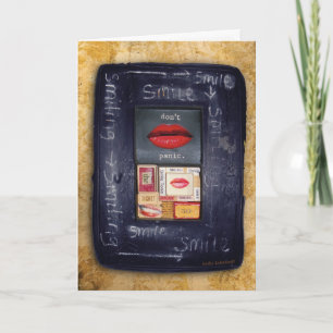 Cartão Birthday card: Don't Panic / Smile!