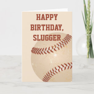Cartão Birthday Card for Baseball Players and Fans