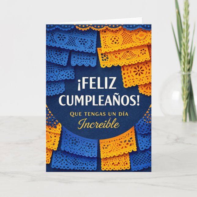 Cartão birthday card in spanish for men  (Frente)