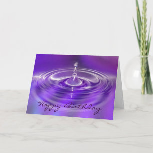 Cartão Birthday Card - Purple Water Drop