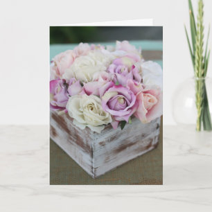 Cartão Birthday Card - Shabby Chic Roses