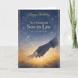Cartão Birthday Card Son In Law - Father to be