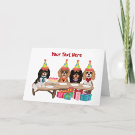 Cartão Birthday Cavalier King Charles Spaniel