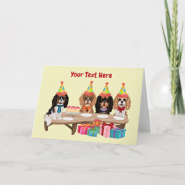 Cartão Birthday Cavalier King Charles Spaniel