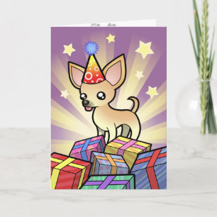 Cartão Birthday Chihuahua (casaco suave)