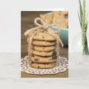 Cartão birthday chocolate chip cookies