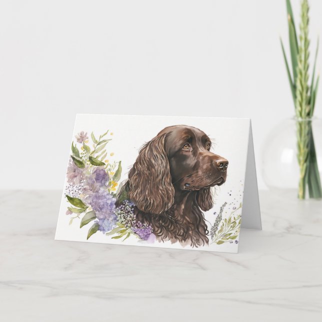 Cartão Birthday Chocolate Cocker Spaniel (Frente)