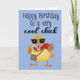 Cartão Birthday Cool Chick