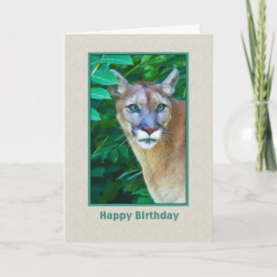 Cartão Birthday, Cougar in the Jungle Card