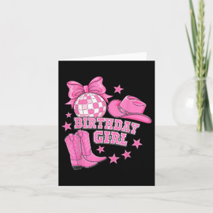Cartão Birthday Cowgirl Western Disco Birthday