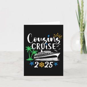 Cartão Birthday Cruise 2025 Navio Família Boat Férias de