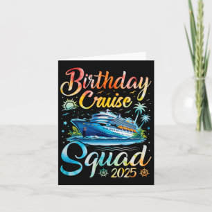 Cartão Birthday Cruise Squad 2025 Cruise Festa de anivers
