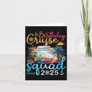 Cartão Birthday Cruise Squad 2025 Cruise Festa de anivers