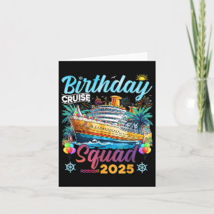 Cartão Birthday Cruise Squad 2025 Festa de Matança de Ani